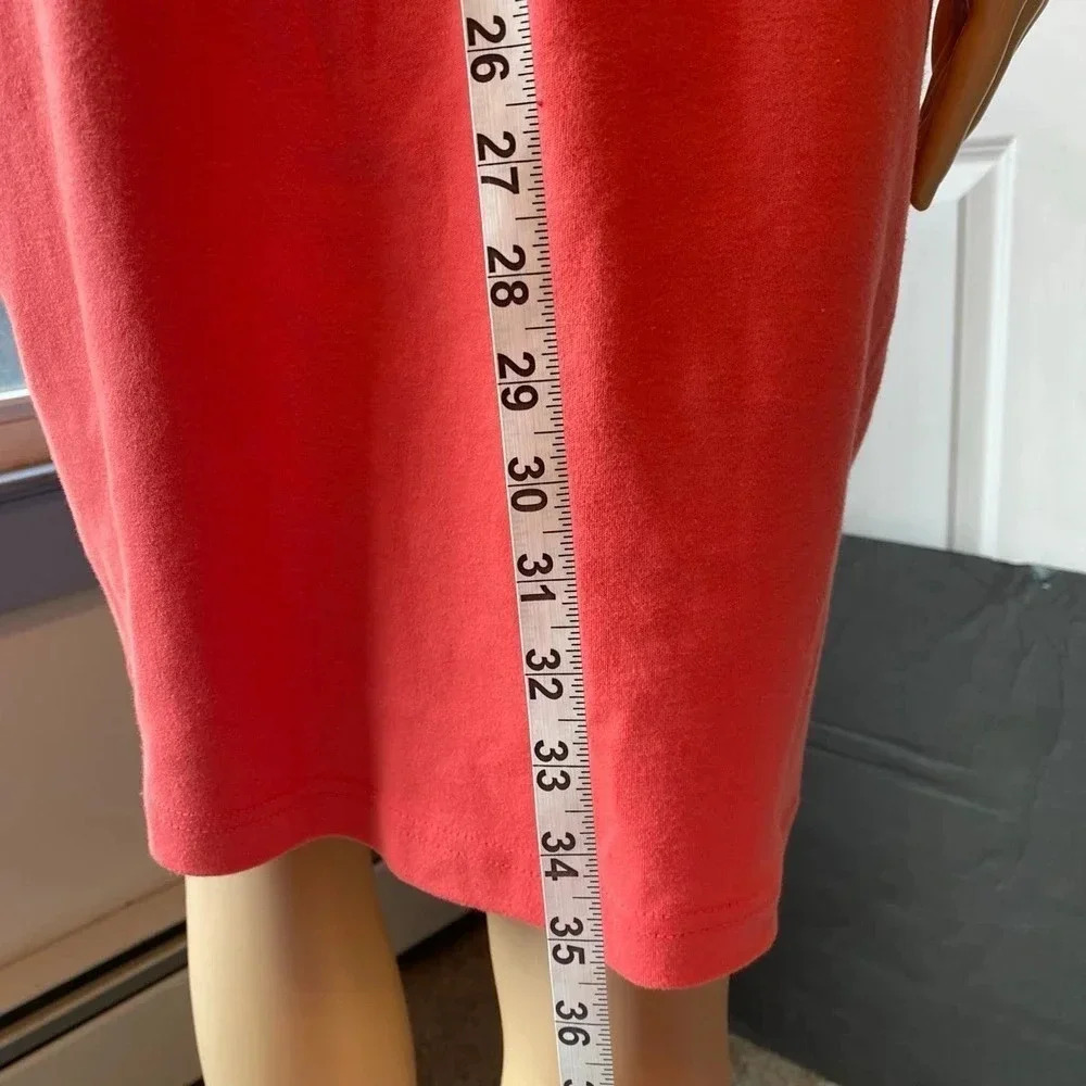 Fads Cotton Sleeveless Stretch Mid Length Casual Tank Dress Women Size L Pockets - Picture 3 of 6